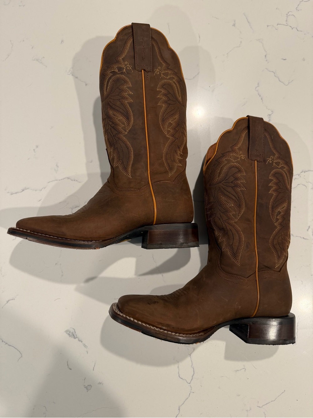 Dan Post Alexy Western Cowboy Boots Brown Leather Square Toe Women’s Size 8